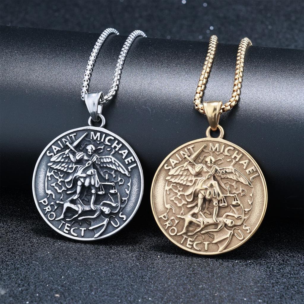 Nordic Mythology Viking Style Archangel Personality Domineering, Titanium Steel Pendant Daily Wear Necklace
