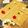 Cross-border Retro Kraft Paper DIY Graduation Thank You Card with Dried Flowers | Teacher's Day Greeting Card