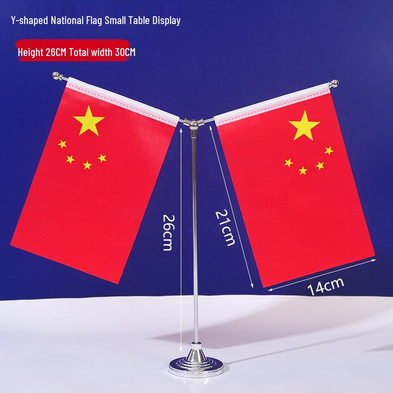 Stolní červená vlajka pro událost s tématem státního svátku