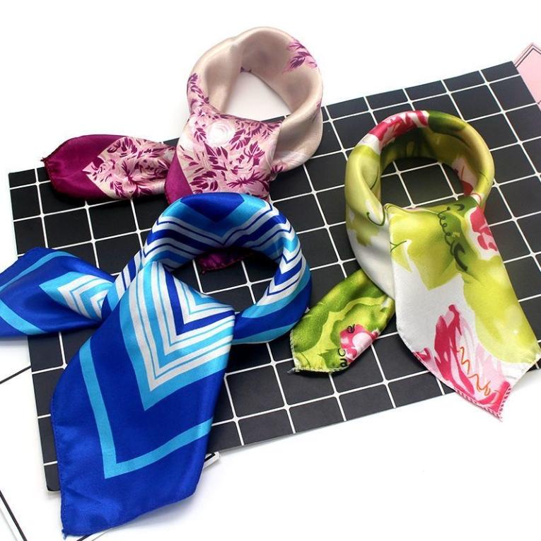 3 balení malých hedvábných šátků korejská verze všestranný podzimní dekorativní malý čtvercový šátek hedvábný šátek malý šátek