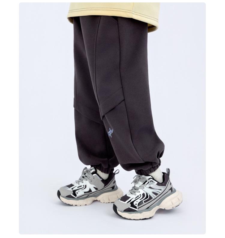 Pojkars 2025 Vinter Fleecefodrade Sportbyxor - Trendiga och Casual för Barn