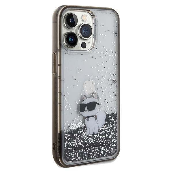 Karl Lagerfeld Klhcp13Llkcnsk Iphone 13 Pro / 13 6.1 Transparent Hardcase Liquid Glitter Choupette