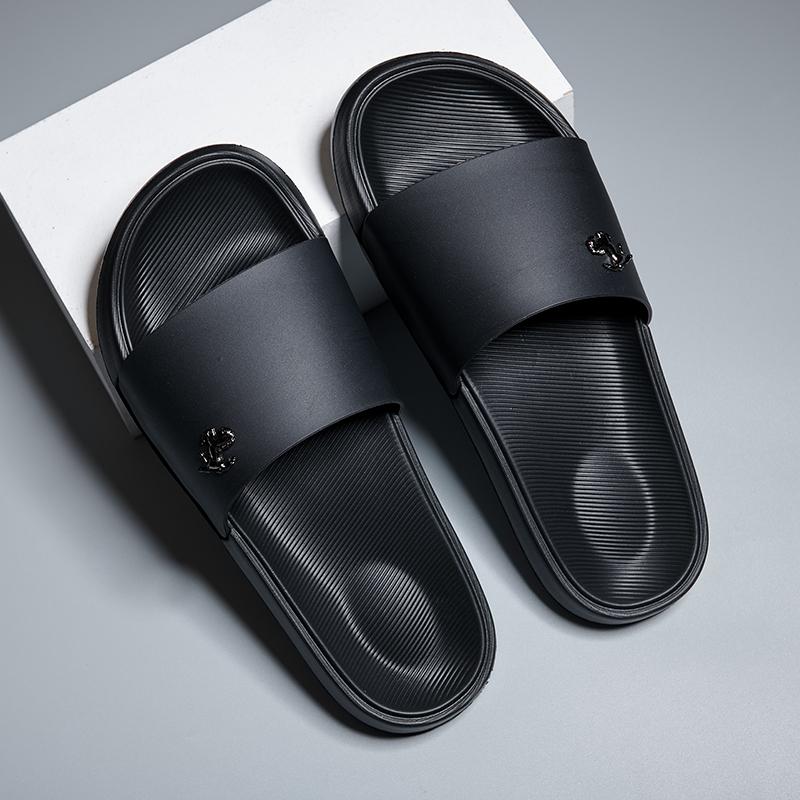 Men's Slippers Summer Non-Slip Casual Sandals Platform House Shoes Indoor Bathroom Slides Outdoor Casual Beach Shoes Flip-flop