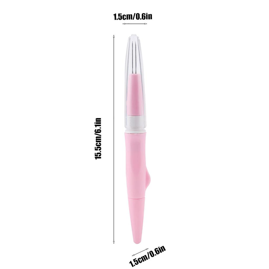 Embroidery Felting Needle Punch Pen with 3 Fine Needles Set Tool for   Craft  (Blue)