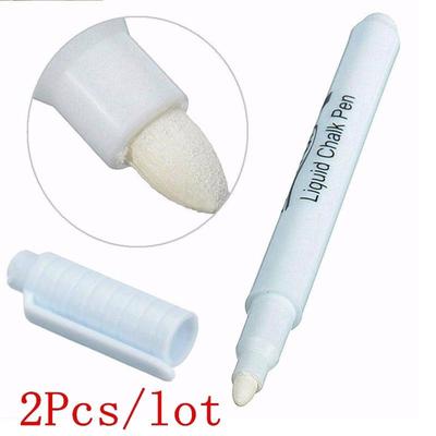 2x penna/pennarello a gesso liquido bianco per lavagna in vetro