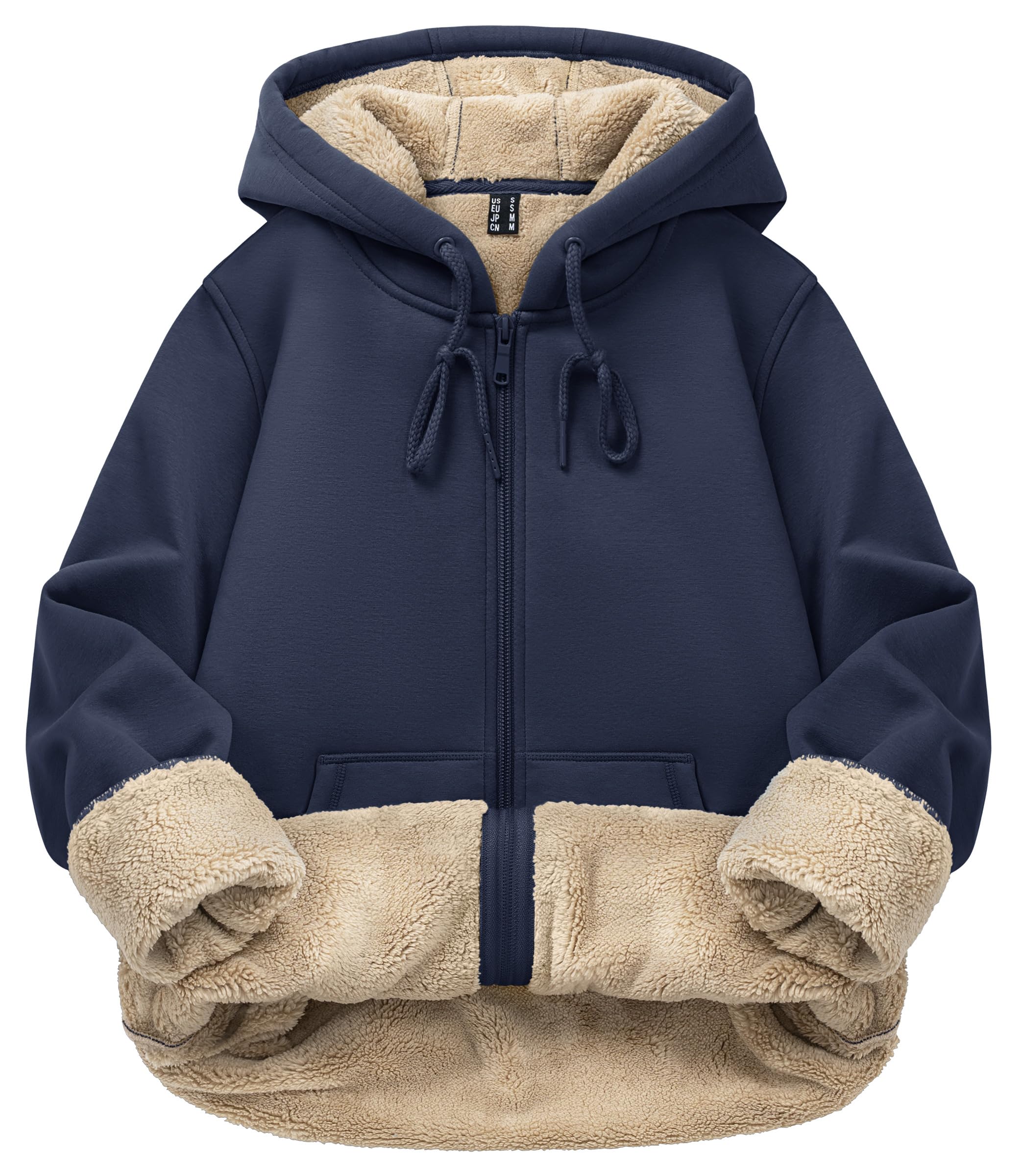 

TACVASEN Cold Kangaroo Size 2XL Women s Fleece-Lined Sweatshirt, Thick, Casual, Everyday, Loungewear, Warm, Weather, Stylish, Soft, 1/2 Pocket,