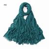 % rayon pleated solid color human cotton two-end beard bag headscarf female, new breathable soft scarf