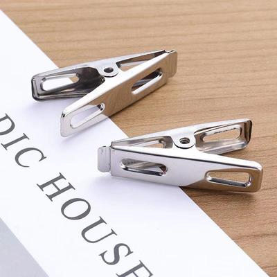 20Pcs Stainless Steel Clothespins Kitchen Sealing Clips Durable Windproof Clips For Clothes Socks Document Organizers