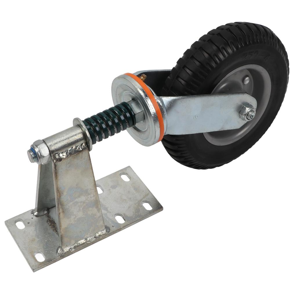 Roată de poartă de 8 inch, gri, din oțel de înaltă rezistență, cu arc, pentru casă și grădină