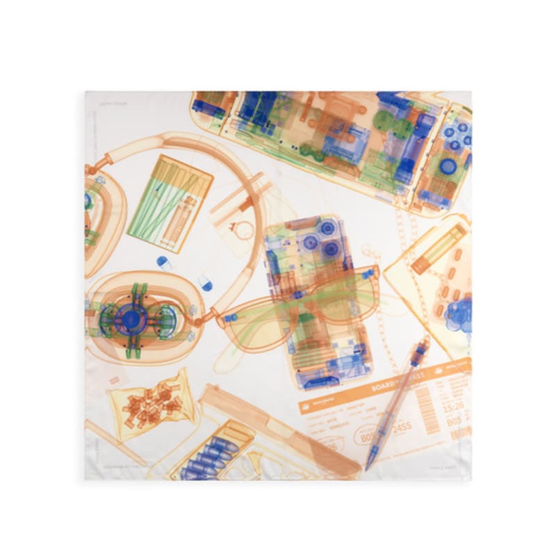 Whole Paper X-Ray Graphic Scarf (Orange)