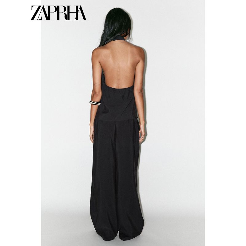 Zaprha 2025 Summer New American vintage Pleated Design Drape Mid Waist Wide Leg Casual Pants 8338405