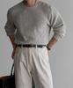 Baulopeulodeogteu Wool Button Round Knit [Gray]