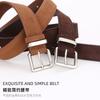 Vintage Style Womens Suede Leather Belt With Pin Buckle 3.3cm Wide Adjustable Jeans Casual Wear