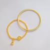 Six-Phase Lotus Seed Gold-Plated Bracelet 4mm Beads – Fortune Child Jewelry Collection