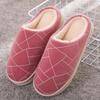 Order A Size Up Home Slippers Thick-soled Cartoon Male Cotton Slippers Female Indoor Cute Plush Couple Cotton Slippers