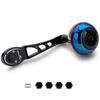 HEIGHTEN 80/90mm Reel Handle with 45mm Handle Knob, Compatible with Shimano, Daiwa, and Abu Baitcasting Reels, Aurora Ach Series (All Black) (797)