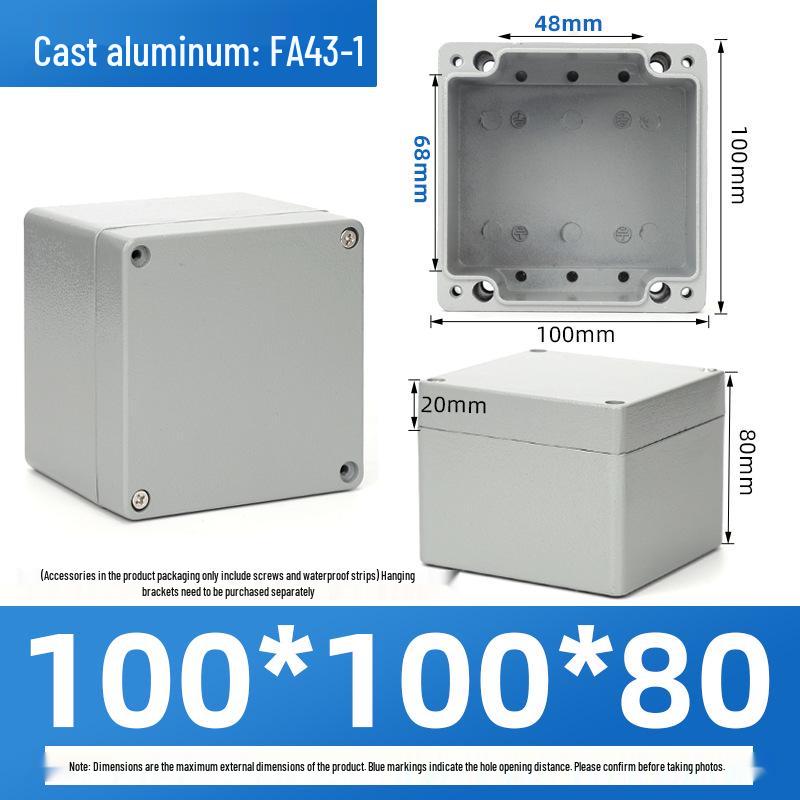 Outdoor Waterproof Die-Cast Aluminum Junction Box with Sealed Push Button Switch