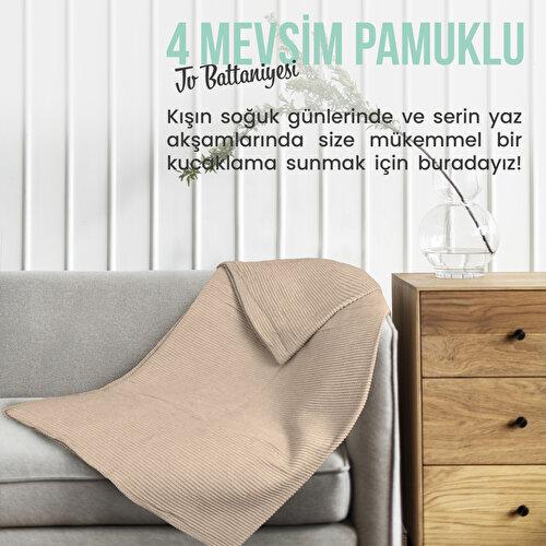 Verra Home Holly Cotton TV Blanket 150X200CM Beige