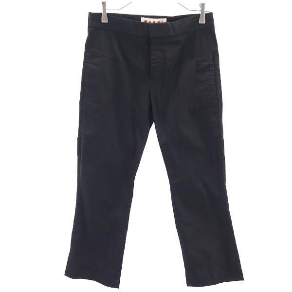 MARNI made in Italy Cropped pants 38 Black series Button fly Women Used