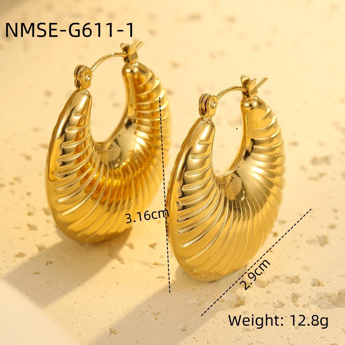GEMCHIC Women s Vintage 18K Gold Plated Stainless Steel Geometric Hollow Earrings