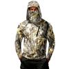 Men's Casual Leaf Camouflage Print Hoodie Long Sleeve Sun Protection Jacket Lightweight Breathable Outdoor Pullover with Zipper Pocket