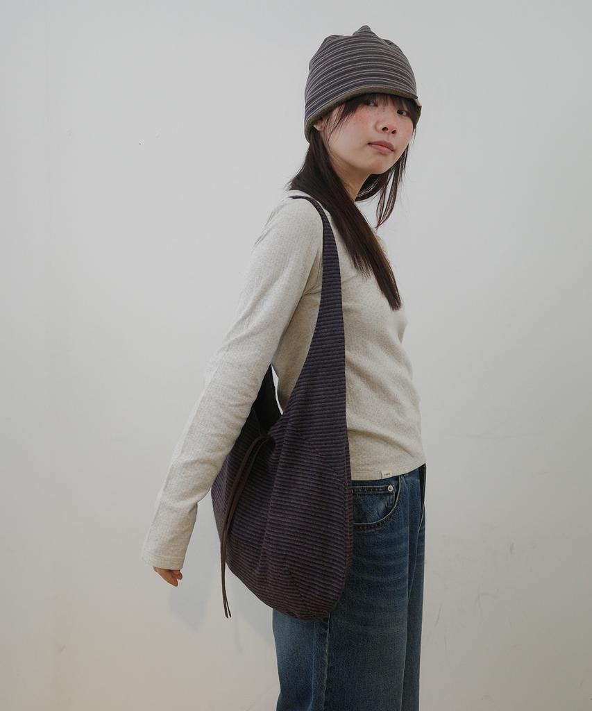 Naats Stripe Comfy Bag, Purple