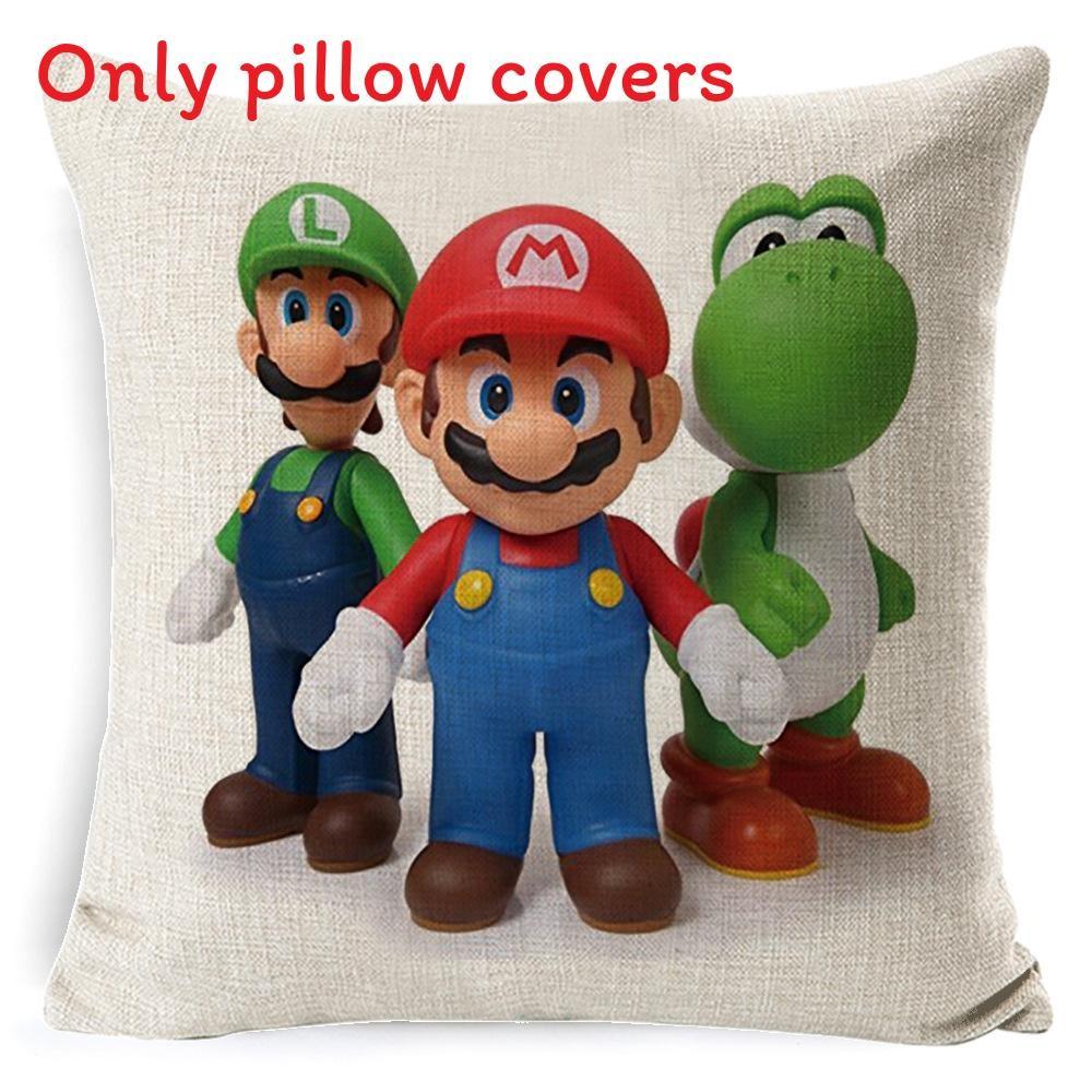 Super Bros Mario Pillow Cover Car Home Living Room Sofa Bedroom Cover Cushion