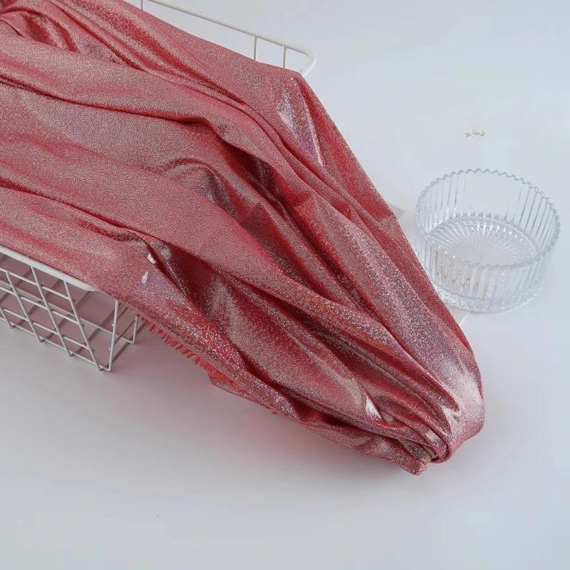 100x150cm Polyester Glitter Laser Fabric Iridescent Holographic Wedding Party Background Doll Clothing Decor Material DIY