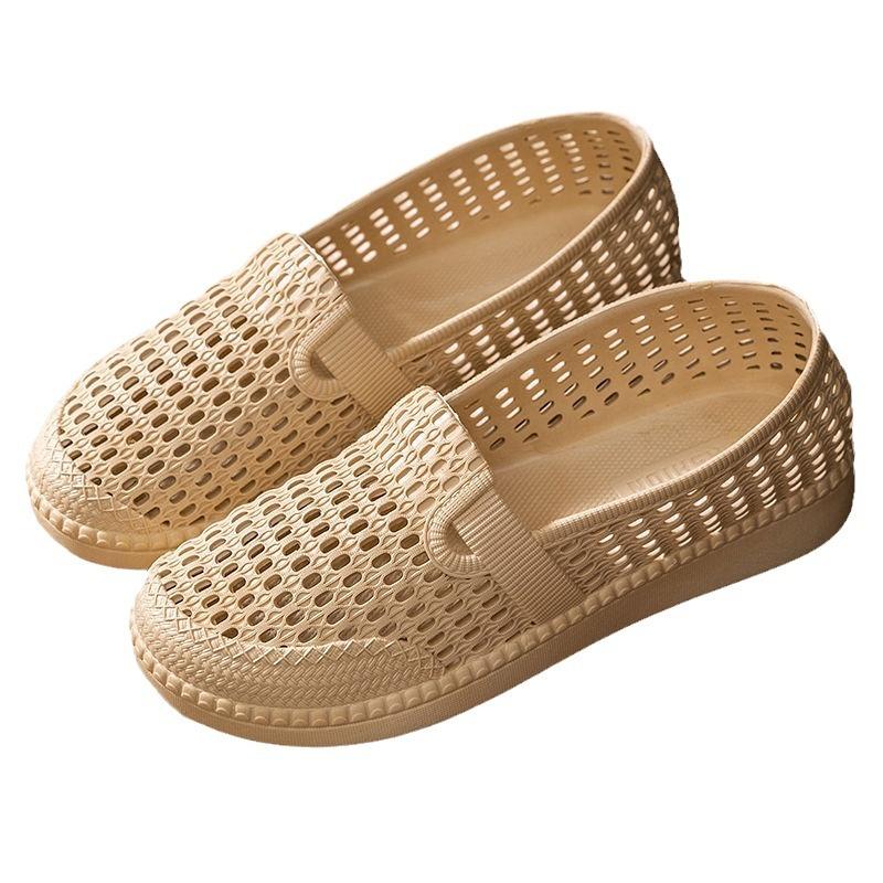 New Women's Cave Shoes Summer Breathable Cutout Flat Women's Shoes Fashionable Casual Soft-soled Sandals Women's