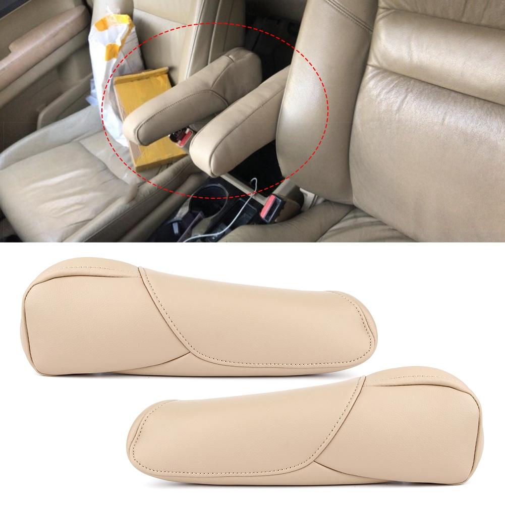2pcs Seat Armrest Cover Driver/Passenger Microfiber Leather for Honda