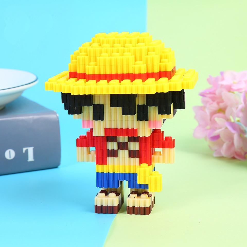 

Волшебные блоки Pirate Monkey D Luffy Chopper Zoro Portgas·D· Ace Micro Diamond Brick для строительных блоков, игрушек