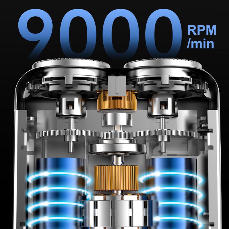 Mini Electric Shaver Dual Head Waterproof Type-C Rechargeable Shaver Travel Rotary Razor Men'S Portable Hair Beard Trimmer Tool