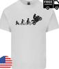 Motorbike Evolution Funny Biker Motorcycle Mens Cotton T-Shirt Tee Top