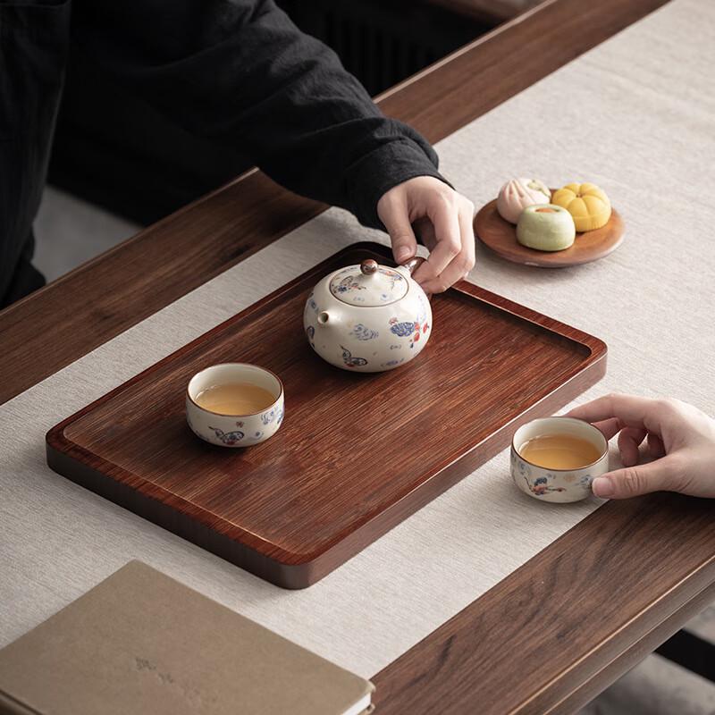 Chinese Style Wooden Serving Tray 36x24x2cm