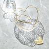 Gold Clear Crystal Glass Heart Shaped Bowl Heat Resistant Instant Noodles Bowls Cooker Tableware Kitchen Accessorie