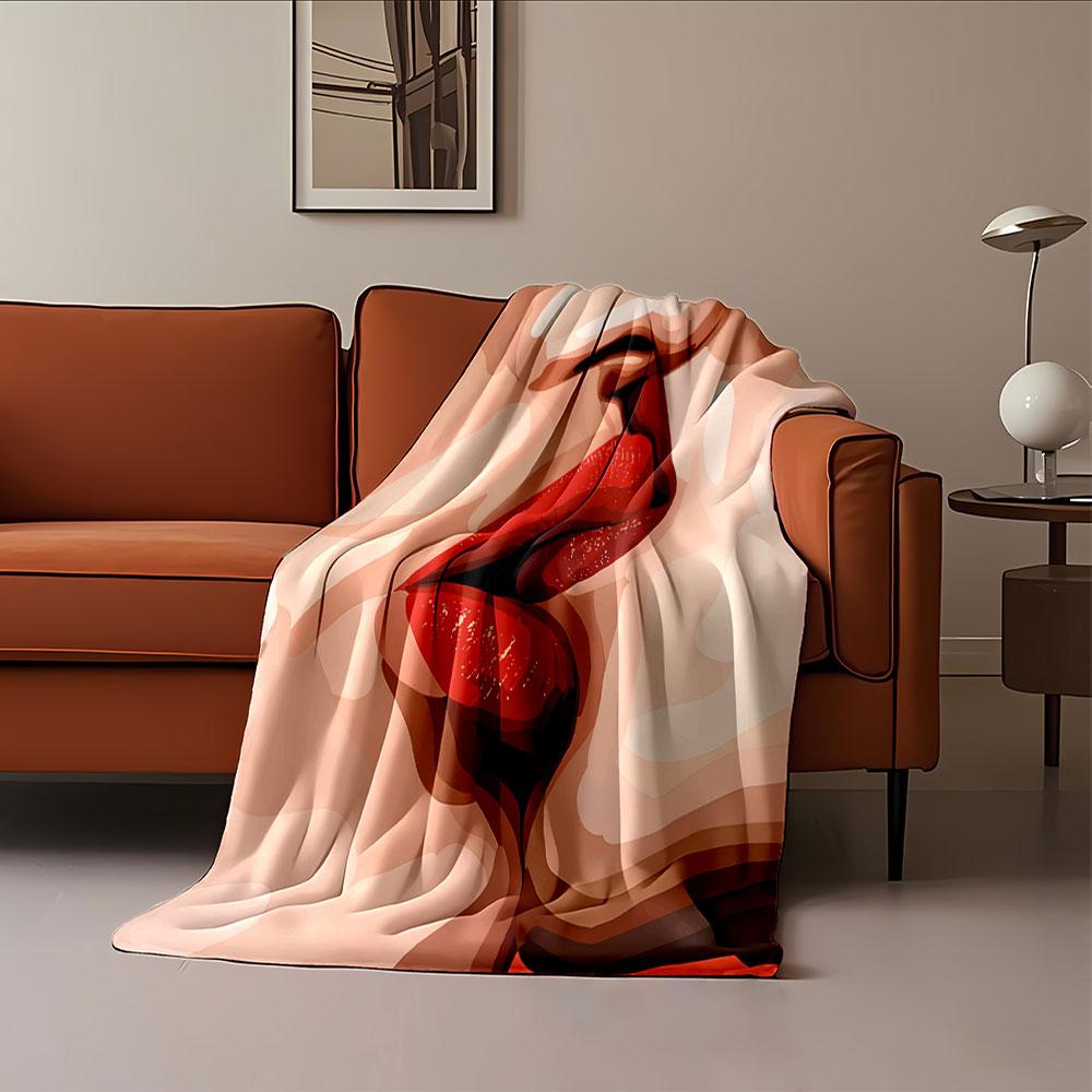 Passionate Lips Art Blanket for All Seasons Blanket Lunch Break Throw Gift
