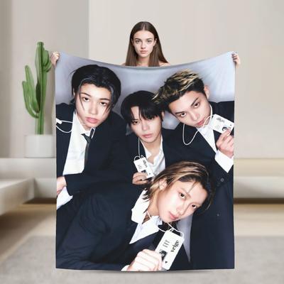 Kpop Group Lngshot Printed Blanket For Men Women Ultra Soft Throw Blankets for Bed 50x60 Inches Multi-size