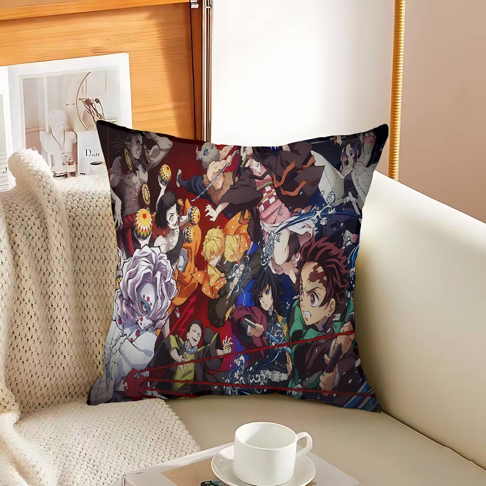 

Anime D-Demon S-Slayer Pillow Cushion Cover Pillowcase Living Room Sofa Home Decor Customized 12x12Inch