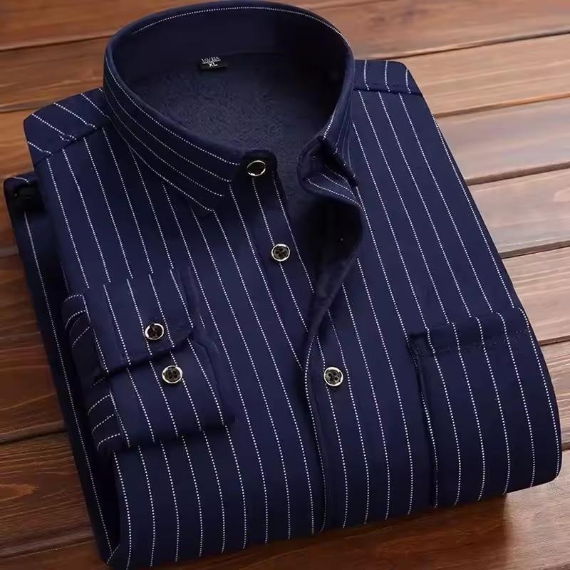

2026 Men s Autumn Winter Thick Warm Long Sleeve Plaid Shirt Thick Fleece Warm Casual Shirts for Men Oversized Plaid Shirts Male 4XL