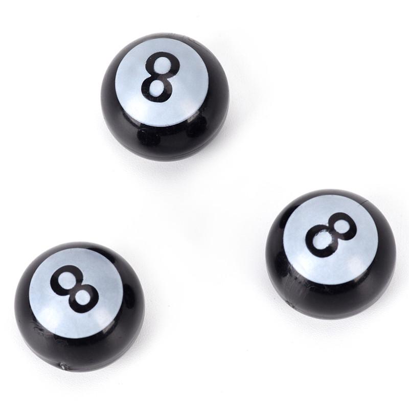 Black Pool 8-Ball Valve Stem Caps Motorcycle Car Truck SUV Bike Tire Air Cove BR Black Pool 8-Ball Valve Stem Caps Motorcycle Car Truck SUV Bike Tire Air Cove BR