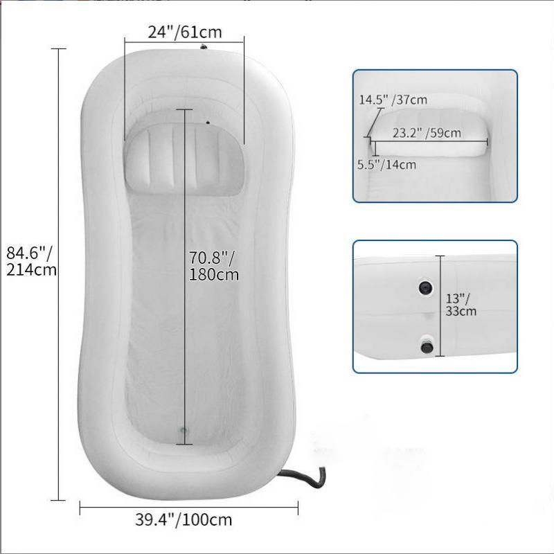 Inflatable Bathtub Adults Portable PVC Foldable Bedside Shower Soaking Bath Tub Comfort Design for Elderly Disabled Home Use