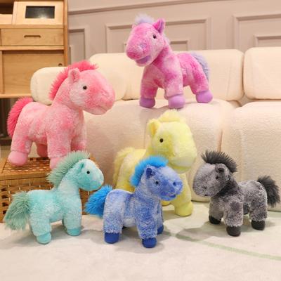 Fantastic Rainbow Horse Plush Dolls Stuffed Animal Cute Unicorn Colorful Pony Plush Toys Birthday Gift For Children Friends