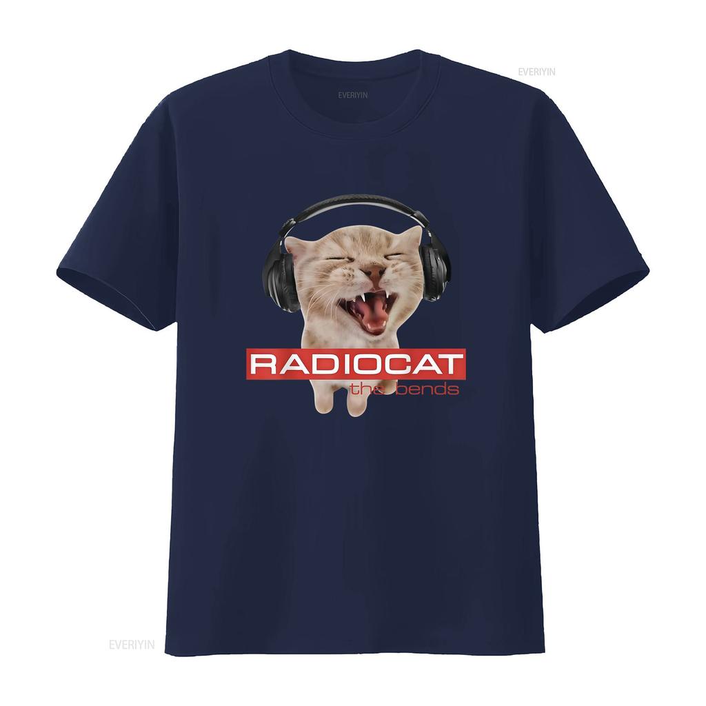 T-shirt Radiocat Radiohead Abbigliamento Divertente Top Elasticizzato Vintage Per l'Uso Quotidiano Uomo Grafica Casual Streetwear