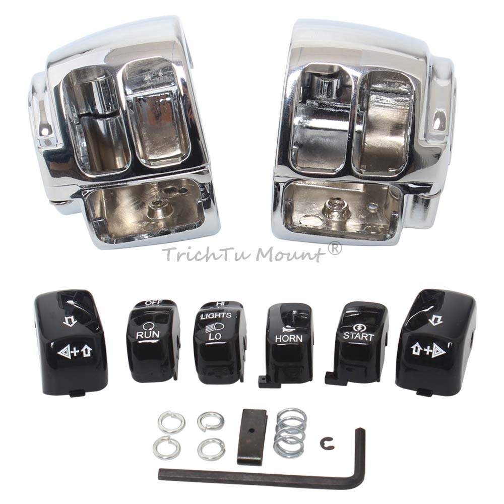 Motorcycle Switch Housing Cover Switch Cap Button For Harley Touring Glide Road King Sportster Softail Dyna VRSC Heritage Vrod