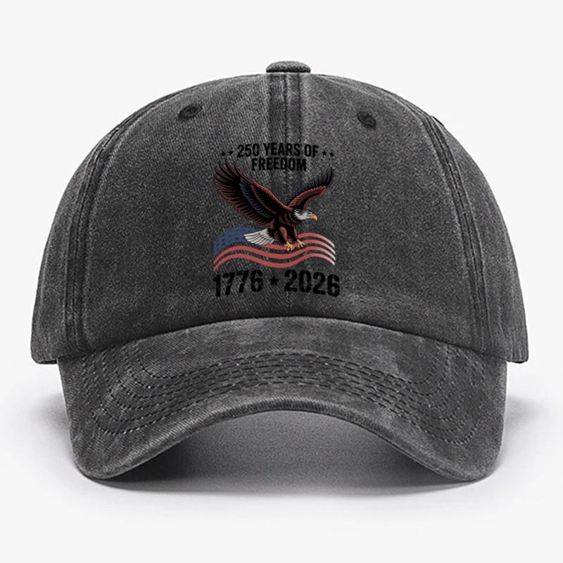 1pc Printing Baseball Cap for Women US 250th Anniversary Cap Adjustable Retro Washed Patriotic Cap 250th Anniversary Trucker Hat