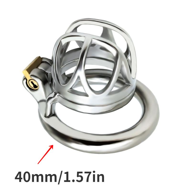 Male Chastity Lock Stainless Steel CB Penis Cage Metal Adult Sex Toys Ga Cock Ring Ball Stretcher Slave BDSM