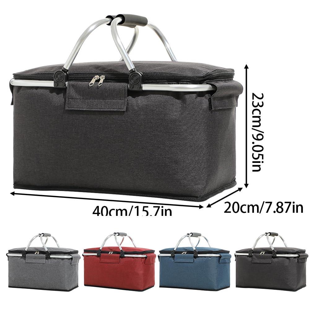 Cesta de Picnic Plegable Aislada de Gran Capacidad - para Exteriores y Personalizable