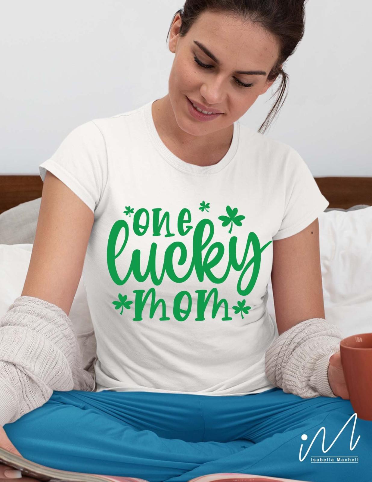 One Lucky mom svg mom t shirt svg lucky mom svg Irish mom t shirt svgSt Patricks XL