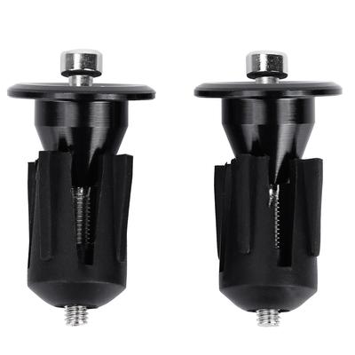 1 par Svart Aluminiumlegering Cykelstyreändskydd Cykelstyreändplugg 22*42mm