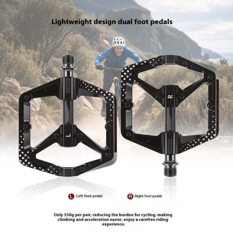 High Speed Aluminum Bike Pedals Cycling High Strengths Wide Platform Pedals for Various Cycling Environment
